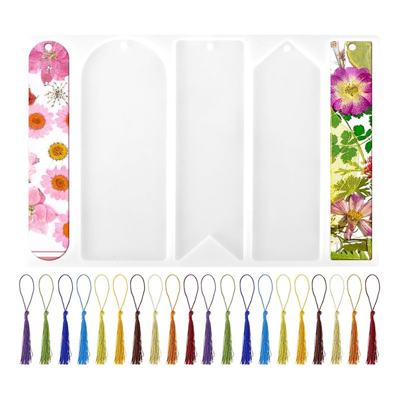 Silicone Epoxy Resin Molds Set - A29F-Silicone Bookmark Resin Mold Set,5 Shape
