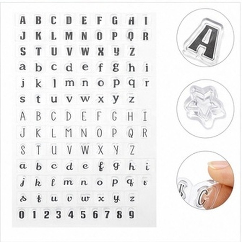 Clear Silicone Stamps For Card Making - 4Pcs Silicone Clear Stamps Transparent Alphabet