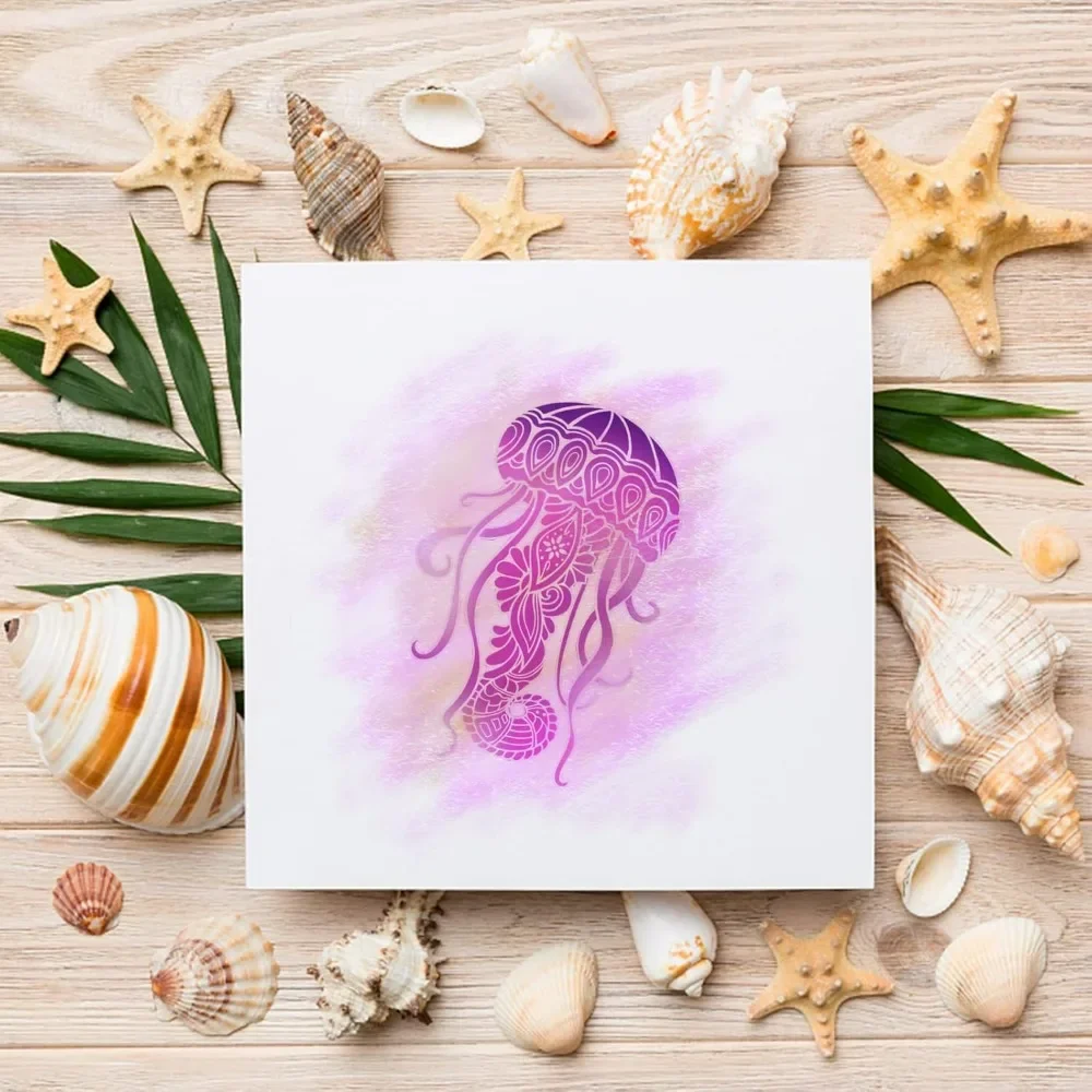 Ocean Life Clear Stamps Marine - Clear Silicone Stamps For Card Making ulasan dan harga