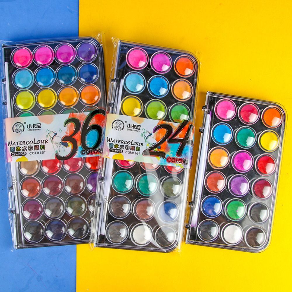 12/18/24/36Colors Solid Waterc - Watercolor Paint Set Solid Pigment ulasan dan harga