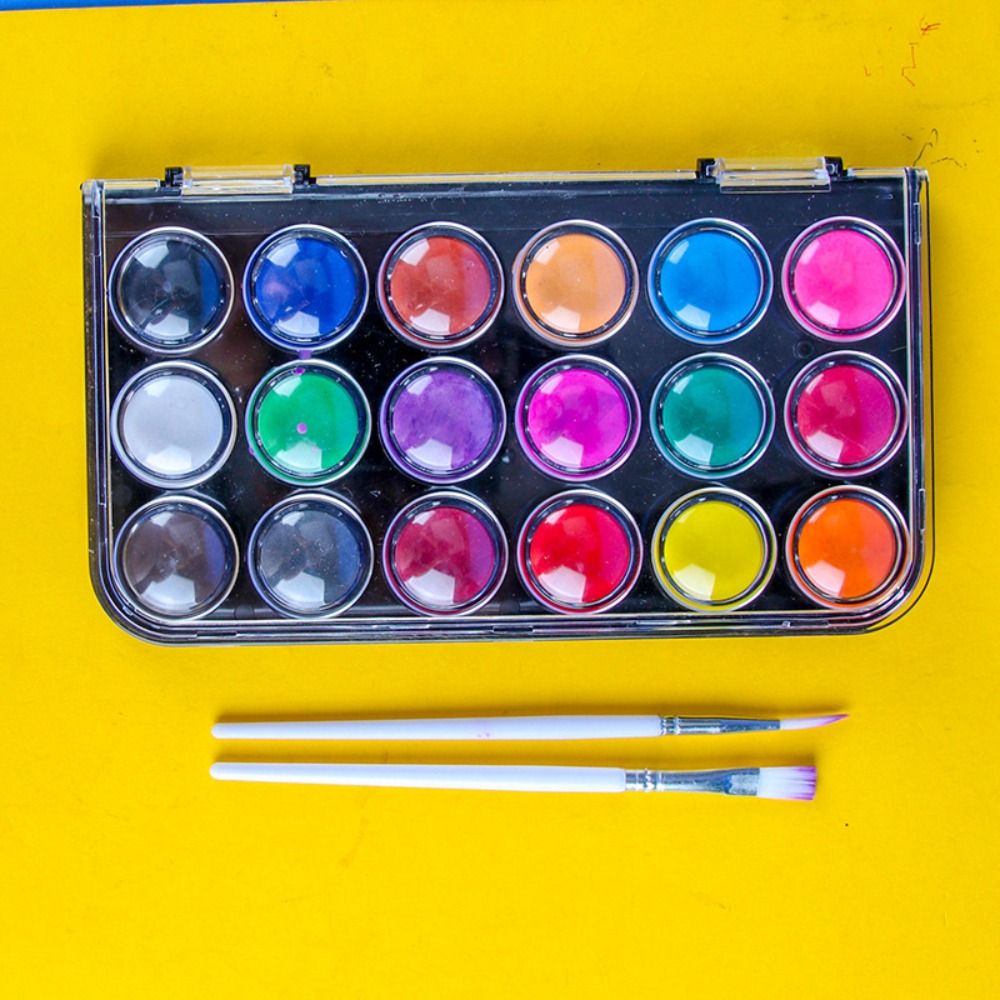 12/18/24/36Colors Solid Waterc - Watercolor Paint Set Solid Pigment ulasan dan harga
