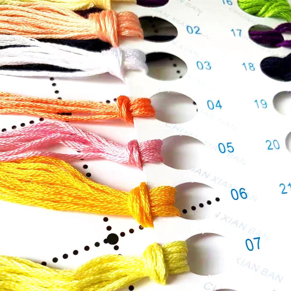 ZZ6248 Cross Stitch Kits Cross - Cotton Embroidery Thread Skeins ulasan dan harga