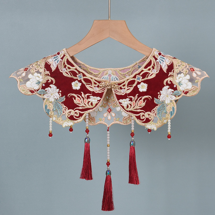 Beaded Red Cloud Collar, Chine - Beading ulasan dan harga