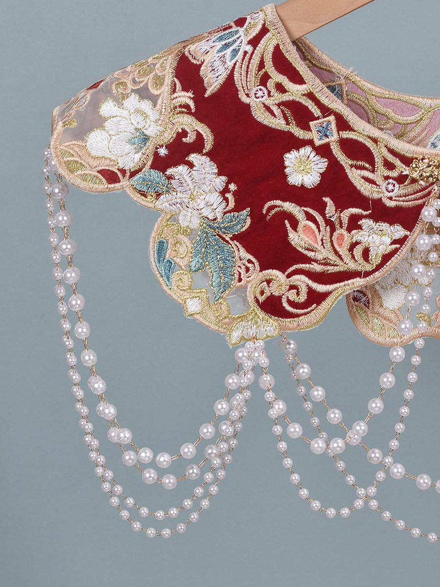 Beaded Red Cloud Collar, Chine - Beading ulasan dan harga