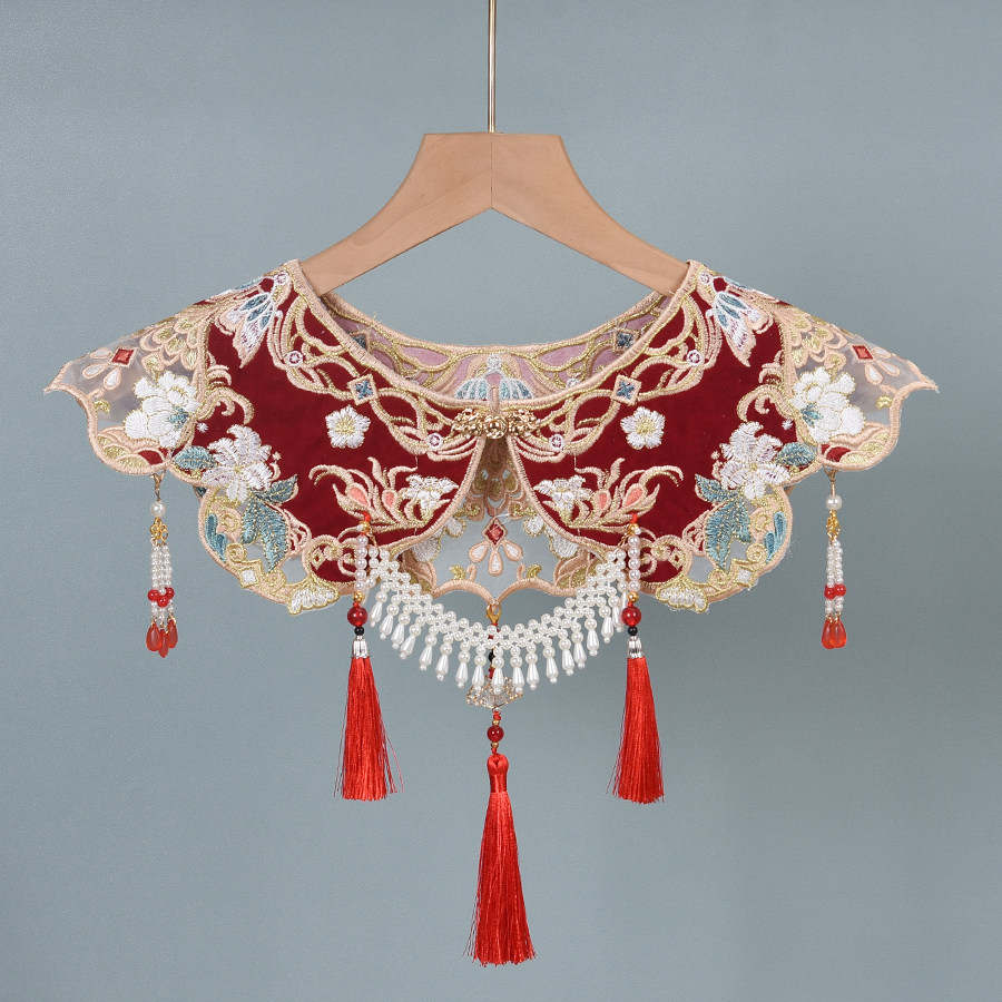 Beaded Red Cloud Collar, Chine - Beading ulasan dan harga
