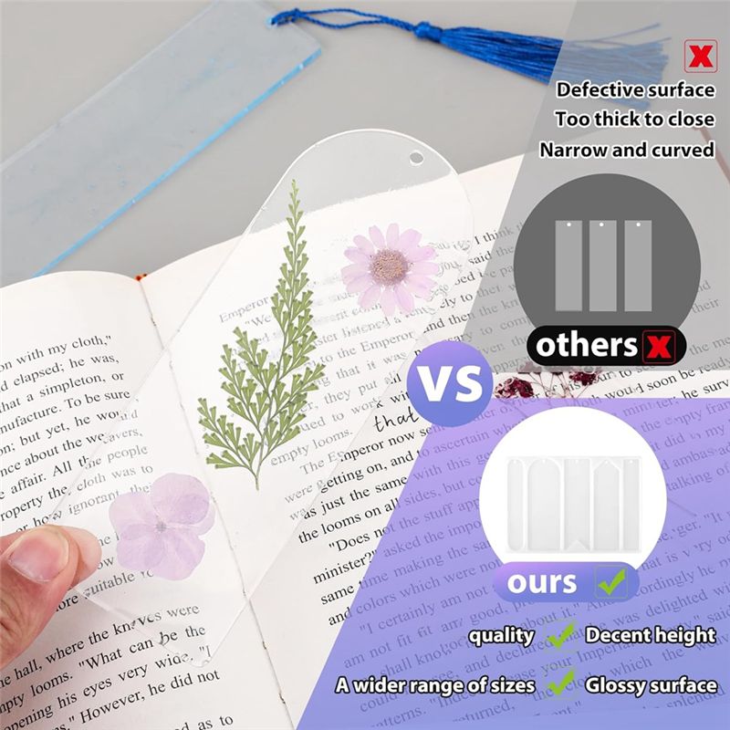 A29F-Silicone Bookmark Resin M - Silicone Epoxy Resin Molds Set ulasan dan harga