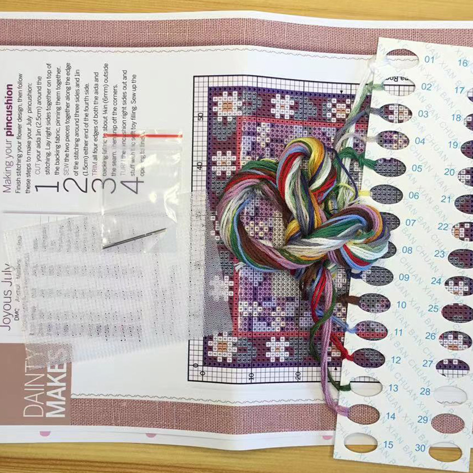 ZC133 Cross stitch kits Cross- - Cotton Embroidery Thread Skeins ulasan dan harga