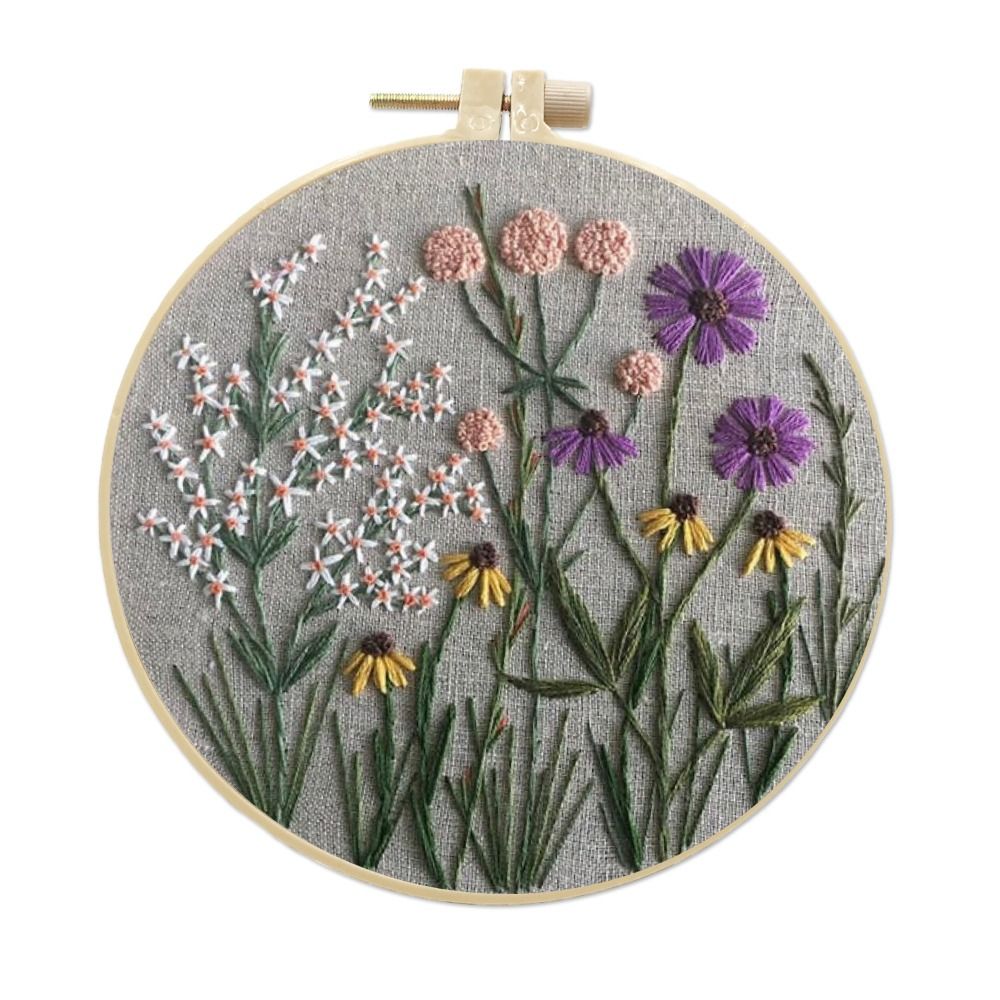 Flower Pattern DIY Embroidery  - Cotton Embroidery Thread Skeins ulasan dan harga
