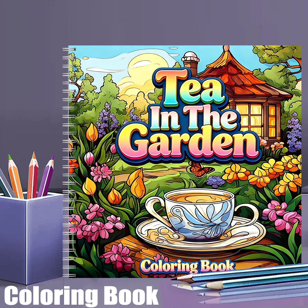 Tea In The Gardens Coloring Bo - Painting Supplies ulasan dan harga
